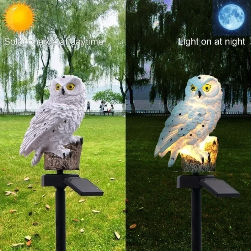 Smart Garden Lamp - โคมไฟนกฮูกพลังงานแสงอาทิตย์สำหรับกลางแจ้งโคมไฟตั้งพื้นกันน้ำโคมไฟภูมิทัศน์ทางเดินในสวนสนามหญ้าโคมไฟ LED รูปสัตว์