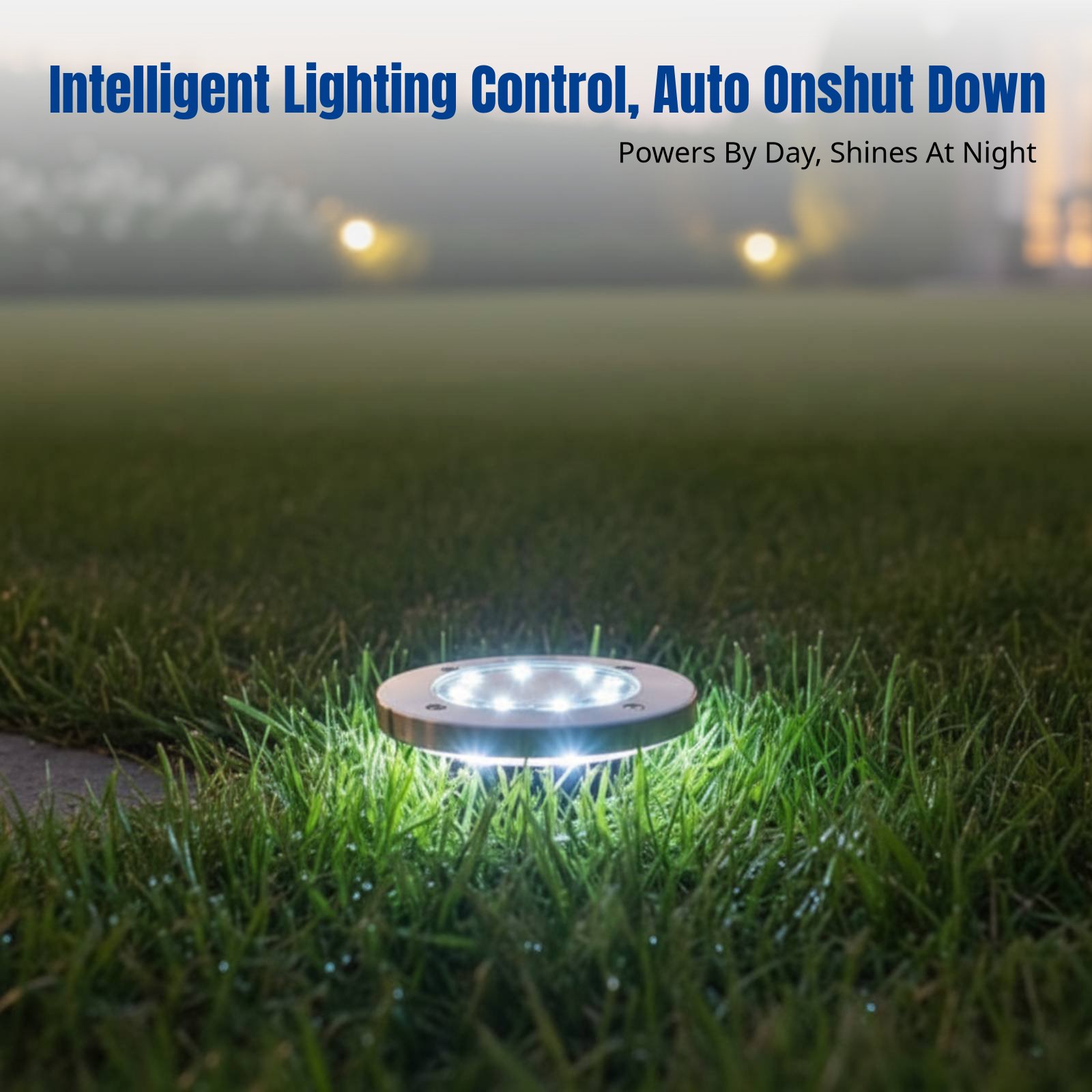 Smart Garden Light Controller - ไฟพื้นพลังงานแสงอาทิตย์, ไฟสนามหญ้า LED, ไฟตกแต่งภูมิทัศน์กลางแจ้งแบบกันน้ำ, ไฟสว่างพิเศษสำหรับสวน, ทางเดิน,