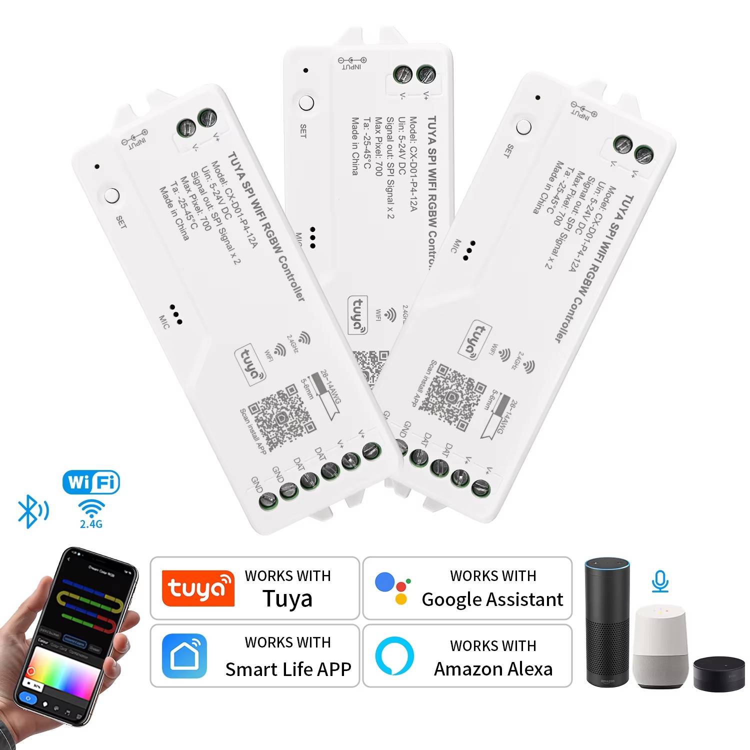 Smart Garden Light Controller - ตัวควบคุมไฟ LED SPI RGBIC RGBWIC แบบ