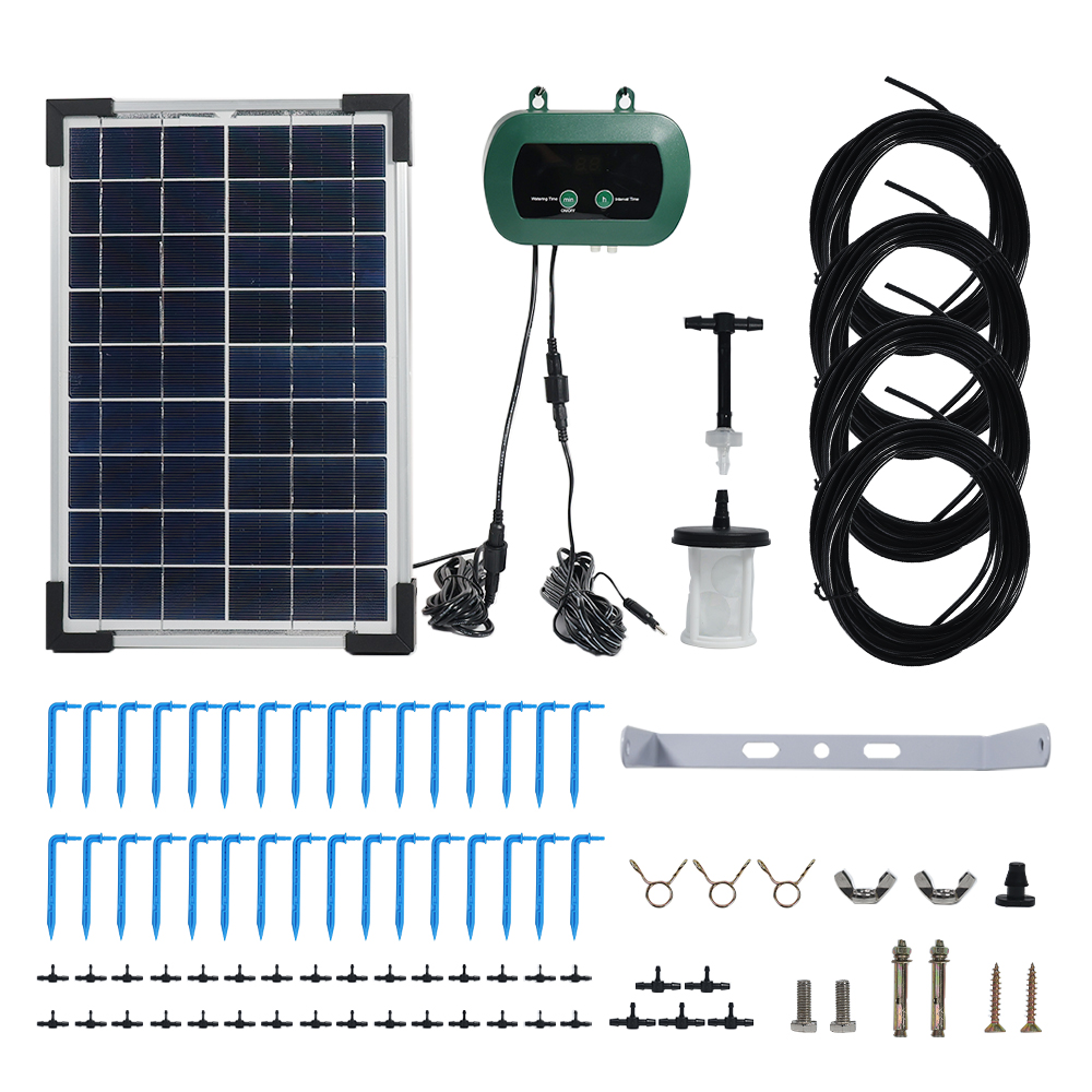 Smart Garden Watering - อุปกรณ์ไฮโดรโปนิกส์พลังงานแสงอาทิตย์ ปั๊มจ่ายน้ำแบบหยดขนาดเล็ก ชุดรดน้ำในสวนและเรือนกระจก ระบบควบคุมอัจฉริยะ ชุดหยดน้ำ ระบบน้ำหยด