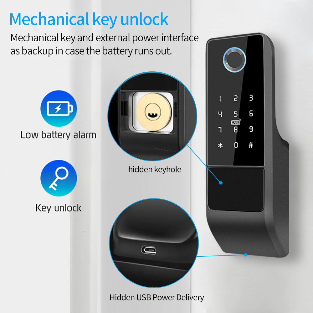 IP65 กันน้ํา TTLock ลายนิ้วมือ - Smart Garden Gate Lock บทวิจารณ์และราคา