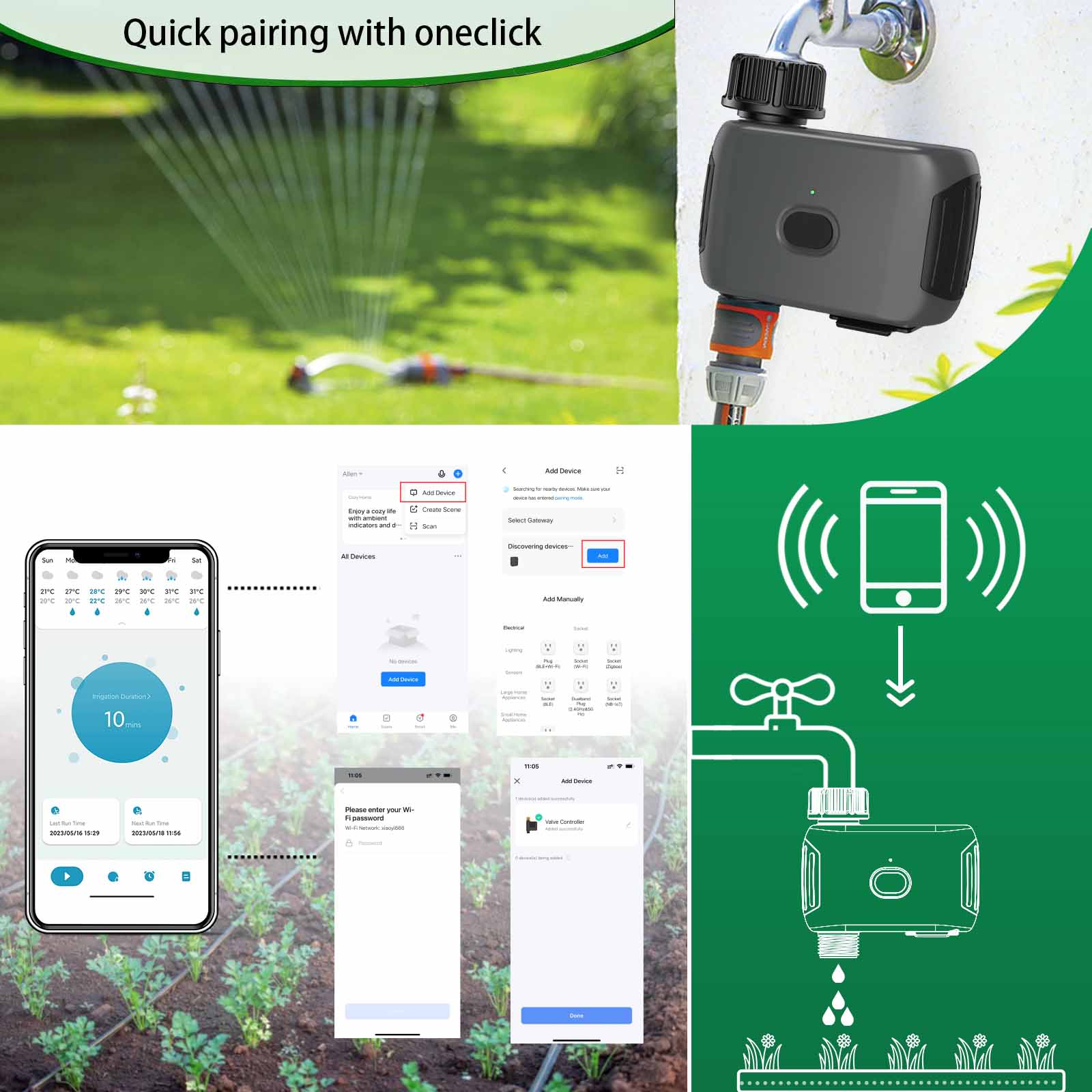 INSOMA ระบบรดน้ำต้นไม้อัตโนมัต - Wifi Irrigation Timer บทวิจารณ์และราคา