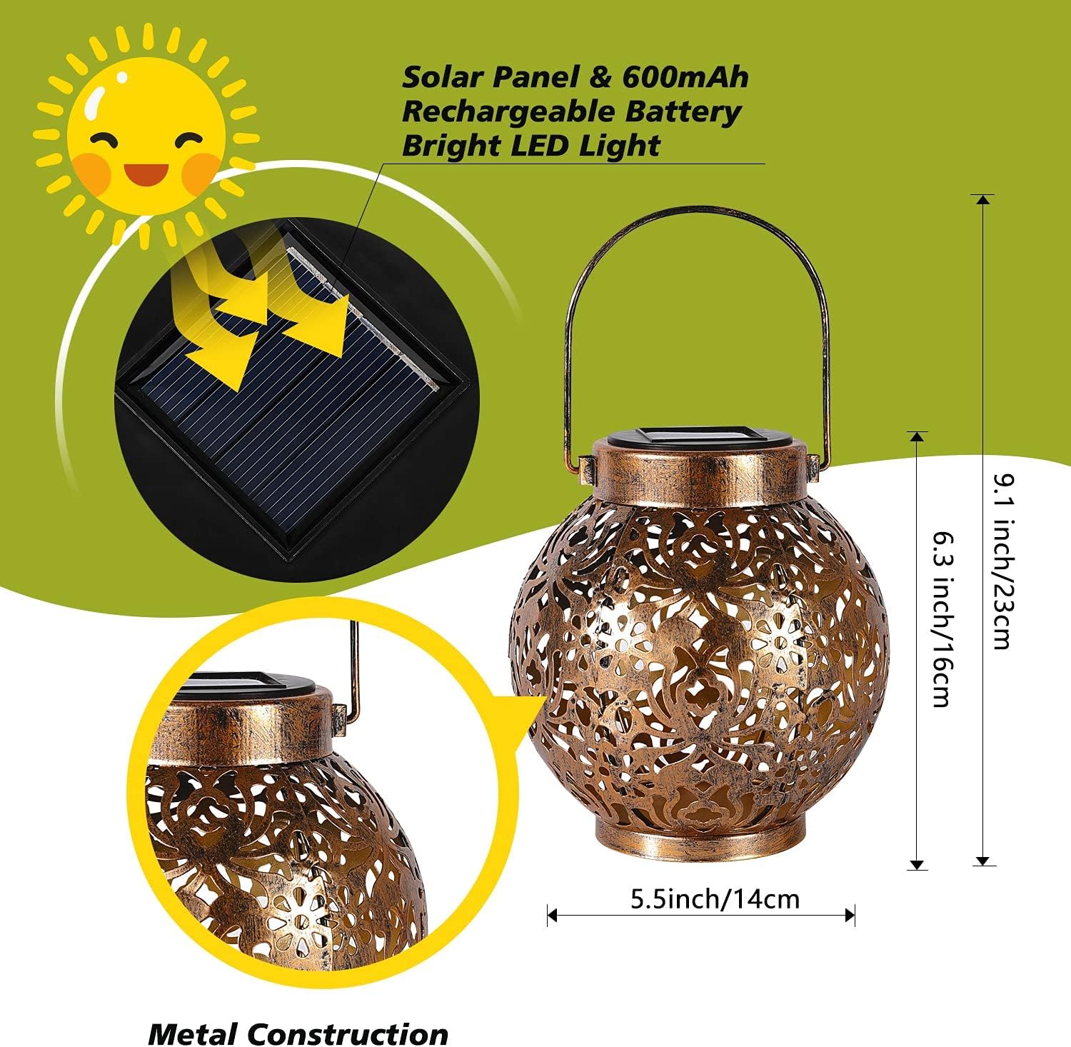 1-6 ชิ้นโคมไฟพลังงานแสงอาทิตย์ - Smart Garden Lamp บทวิจารณ์และราคา