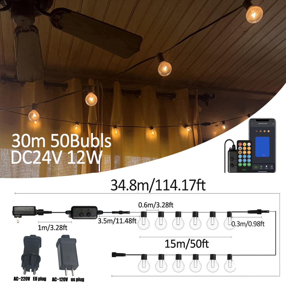 ไฟสาย LED อัจฉริยะ G40 สำหรับต - Smart Garden Light Controller บทวิจารณ์และราคา
