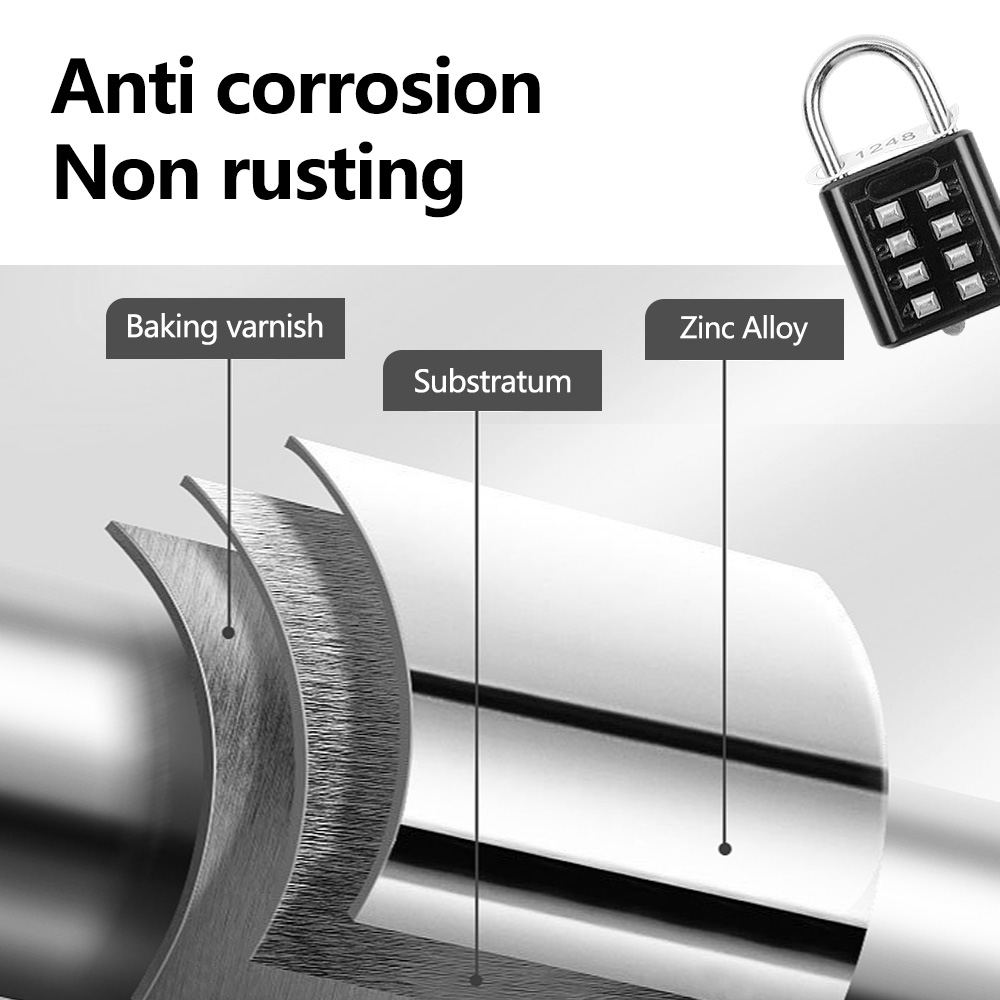 กุญแจล็อคกันน้ำ8หลักรหัสแบบสุ่ - Smart Garden Gate Lock บทวิจารณ์และราคา