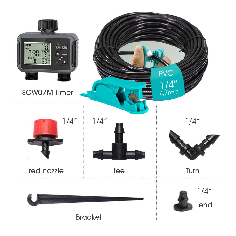จอแสดงผล LCD แบบสองโซนอิสระ ตั - Smart Garden Water Timer บทวิจารณ์และราคา